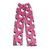 Hello Kἰtty Damen Schlafanzughose Hosen Lang Flanell Pyjama Hose Damen Schlafhose Weich Kawaii...