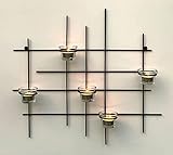 DanDiBo Wandteelichthalter Metall Leuchter 5XXL Wandkerzenhalter 50 cm Teelichthalter Wand...