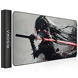 RISOKA® XXL Gaming Mauspad 900x400 - Vernähte Kanten & wasserabweisend - Anime Mousepad für Gamer...