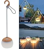 LED Campinglampe, 320 Lumen, 2 Farben, 3 Lichtmodi, 4000mAh Notstrombank, IPX5 Wasserdichte LED...