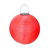 Yeehliny LED-Solar-Laterne, Wiederverwendbare Papierlampe Lampions zur Dekoration Papierlampions...