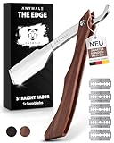 ANYMALE Rasiermesser 'The Edge' - Griff aus Sandelholz - Rasiermesser mit Wechselklinge - Razor Men...