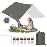 WOLTU Zeltplane Wasserfest 3x4m Sonnenschutz SPF 50+, Outdoor Tarp Ultraleicht Schutzplane,...