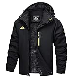 TACVASEN Herren Wasserdicht Winter Skijacke Warme Snowboardjacke Outdoorjacke Gefüttert Winterjacke...