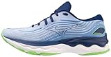 Mizuno Damen Wave Skyrise 4 (W) Laufschuhe, Blau/Grün (Blue Henon Blue Depths Techno Green), 39 EU