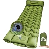 Camping Isomatte Selbstaufblasend, Ultraleicht Aufblasbare Matratze mit integrierten Kopfkissen,...