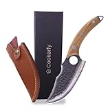 Cookerfy Messer Set – Japanisches Messer mit 15.5 cm Carbon-Klinge, Ergonomischer Rosenholzgriff,...