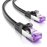 deleyCON 3,0m CAT7 Netzwerkkabel - 10 Gigabit - RJ45 Patchkabel Ethernet Kabel (Kupfer, SFTP PiMF...