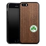 Holz Case kompatibel mit Apple iPhone 5s Walnuss Handyhülle Echtholz Hülle SpVgg Greuther Fürth...