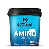 Bodylab24 Amino Tabs 300 Tabletten, mit allen essenziellen Aminosäuren, inkl. aller BCAA (L-Leucin,...