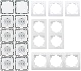 ChiliTec Steckdose Schalter Unterputz DELPHI PRO Set - 8 x Steckdose, 2 x Schalter mit Rahmen I...
