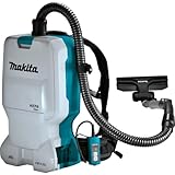 Makita DVC660Z, Rucksackstaubsauger 2x18 V (ohne Akku, ohne Ladegerät), Türkis, 6 liters