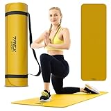 TREX SPORT Gymnastikmatte extra dick und weich | Fitnessmatte 180x60x1cm mit Tragegurt | Yogamatte...