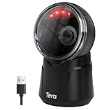 Tera Barcode-Scanner Desktop Omnidirektional: 1D 2D QR Freihändiger USB-Verdrahteter Barcodescanner...