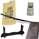 Kill Bill Samuraischwert Katana Metall Klinge Schwert der Braut mit Schwertständer und Zubehör