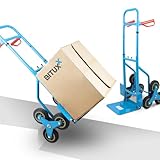 BITUXX Karre Treppenkarre Sackkarre Treppe Treppensackkarre 200kg Treppensteiger Stapelkarre...