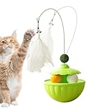 Generisch Katzen Spielzeug | Interaktive Spielangel für Katzen mit Katzenminze Bällen,Katzenangel...