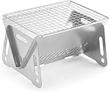 Mini Grill, Camping Grill Klappgrill, Holzkohlegrill Picknickgrill Edelstahl Portable Campinggrill...