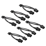 Vaguelly 6 Stück Dual Pin zu Pin Pcie GPU Stromadapter Kabel Langlebig Flexibel Kompatibel für...