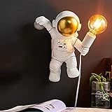 ACMHNC Kinder Wandlampe Mit Stecker, Astronaut Wandleuchte Kinderzimmer Mit Schalter und 1,5M Kabel,...