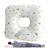 Ohrloch Kissen für Seitenschläfer - Visco Schaumstoff Piercing Schutz Nackenstütze, Tragbares...