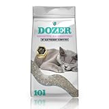 10 Liter Dozer Katzenstreu 10L Sensitive mit Babypuderduft Klumpstreu Premium Katzenstreu mit...