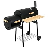 BBQ-Toro BBQ Smoker Grill, Holzkohle mit Feuerbox, Kombination, Grillwagen Holzkohlegrill, Barbecue...