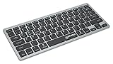 Manhattan 180559 Wireless Tastatur Dual-Mode Ultra Slim, deutsche Bluetooth Tastatur für iPad, iPad...