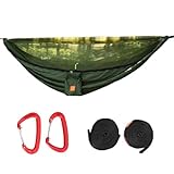 Tragbare Hängematte,Camping Hängematte Mit - Zeltfreie Freizeitausrüstung Mit Fliegenschutz Für...