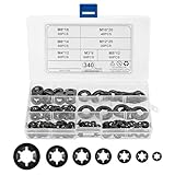 340 Stück Sicherungsringe, Sicherungsscheiben, Innenzahn Schnellverschluss Haltering Snap Sortiment...