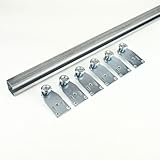 TENDAGGIMANIA Schiebetür komplettset aus verzinktem Eisen, mit 6 Rollen inkl (jede laufrolle trägt...
