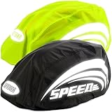 JSHAHA 2er-Pack Fahrradhelm Überzüge Fahrradhelm Regenschutz (Schwarz Grün)