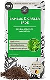Bambuserde & Gräsererde 10 L Mit 100 Tage NPK Dünger für Kräftige Pflanzen - Lockere Erde für...