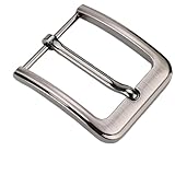 CALLYSONIC Gürtelschnalle Herren, 33-35 mm Einzelne Zinken Quadratische Gürtelschnallen, Silber...