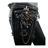 Motorrad Beintasche Leder niet Frauen Tropfen beinbeutel retro felsen taille gürtel Tasche männer...