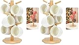 Euqvunn Kaffeetassenständer, Tassenhalter Stehend Kaffeebecher Baum Tassen Regal mit Dickerem...