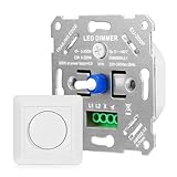 Dimmer Schalter LED Dimmer 230V Dimmschalter, Unterputz Lichtschalter Dimmbar Drehdimmer inkl, für...