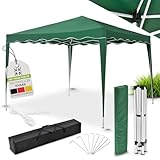Juskys Faltpavillon Vivara 3x3 m - Pop-up Pavillon höhenverstellbar, UV50+ & wasserabweisend -...
