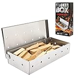 Merecho Räucherbox, Smokerbox, Edelstahl Räucherbox, Smoke Box Grill Räucherkasten Grillzubehör...