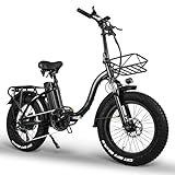 Klapprad E-Bike, E Bike Elektrofahrrad mit 48V/24Ah Samsung-Akku, Bis zu 140KM | Hinterradmotor 48V,...