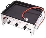 Profi Gasbräter Gastrobräter Gasgrill 55510 + Pfanne 504 SET 3 EDELSTAHL GASBRÄTER 10KW 3 flammig...
