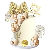 Happy Birthday Tortendeko Geburtstag, 30 Stück Tortendeko Kugeln Cake Topper Happy Birthday, Gold...
