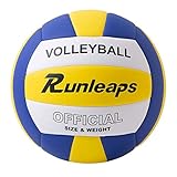 Runleaps Volleyball, Beachvolleyball Weicher Touch Volley Ball Training für Beach Outdoor Indoor...