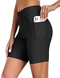 Ekouaer Damen Badehose Badeshorts mit Tasche Wassersport Schwimmshorts Bauch Weg Sport Bikini Shorts...