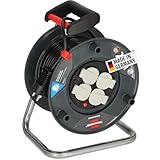 Brennenstuhl Garant V2 Kabeltrommel 25m Kabel (Made in Germany, 4 Schutzkontakt-Steckdosen,...