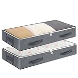 ZCHI 2 Stück Premium Unterbettkommode mit Sichtfenster, Unterbett-Aufbewahrungstasche...