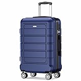 SHOWKOO Koffer Mittelgroß Hartschale Leicht Reisekoffer ABS+PC Erweiterbar Haltbar Trolley...