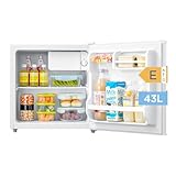 Comfee RCD50WH2(E) Mini Kühlschrank / 43L Kühlbox mit Eisfach/Kühlschrank Klein für Zimmer &...