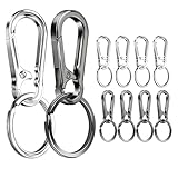 10 Stück Karabiner Schlüsselanhänger 2 Farben Karabinerhaken Schlüsselanhänger Karabiner Klein...