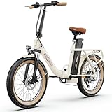 HFRYPShop OT16 E Bike Klapprad Elektrofahrrad Falt E-Bike mit 17Ah Akku, Ananda 250W Hinterradmotor,...